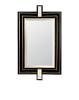 Tianlong mirror in clear crystal, black lacquered and inox golden satin steel - Lalique